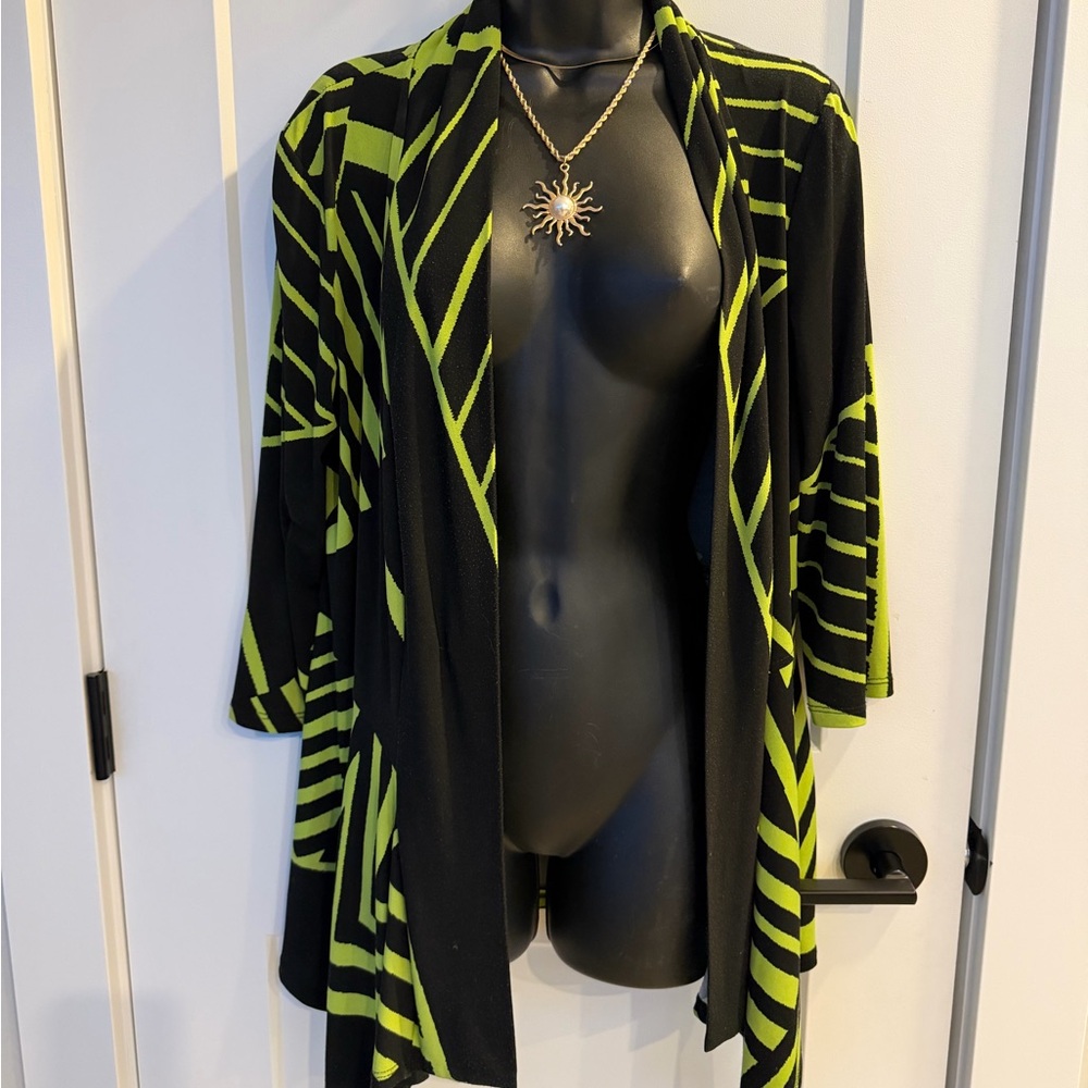 FRANK LYMAN DESIGNER WATERFALL  CARDIGAN 
SZ 14,- LARGE- 🇨🇦MADE IN CANADA!